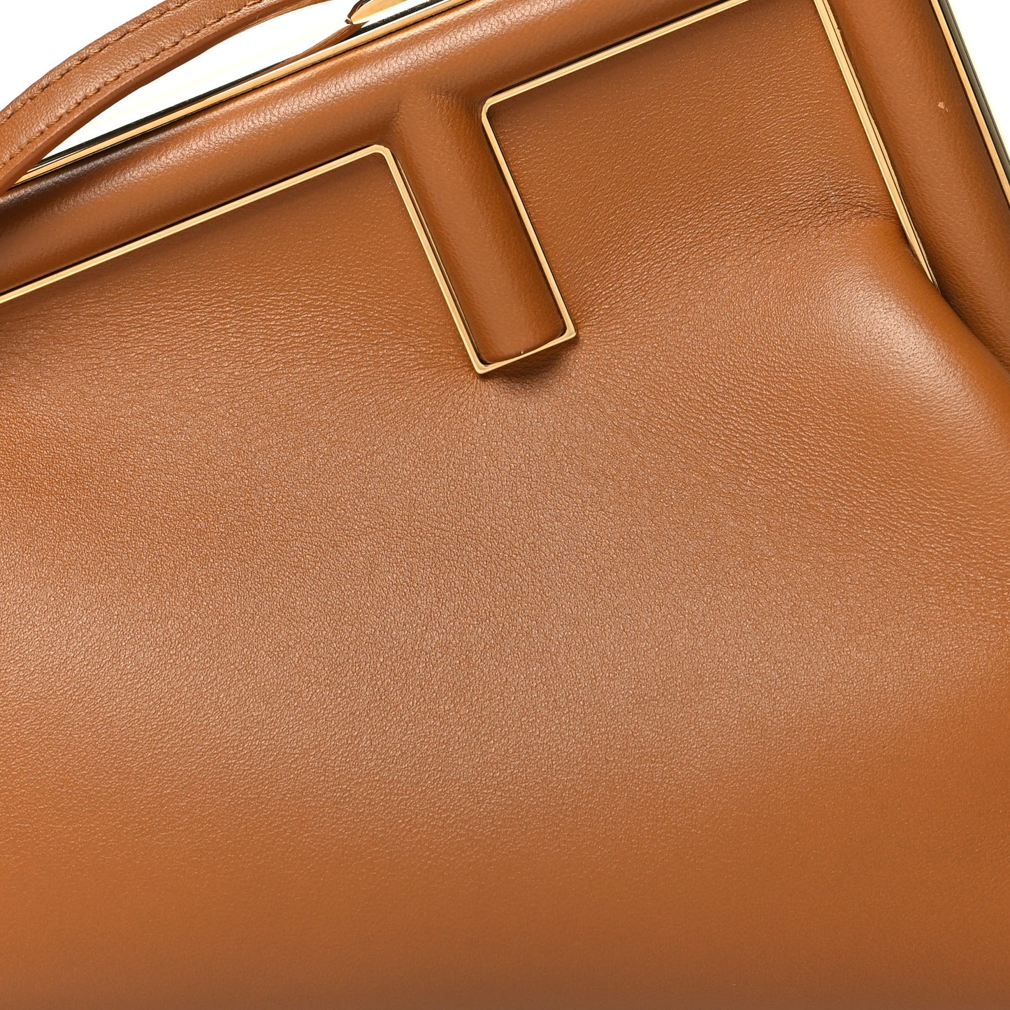 Shiny Nappa Small Fendi First Caramello