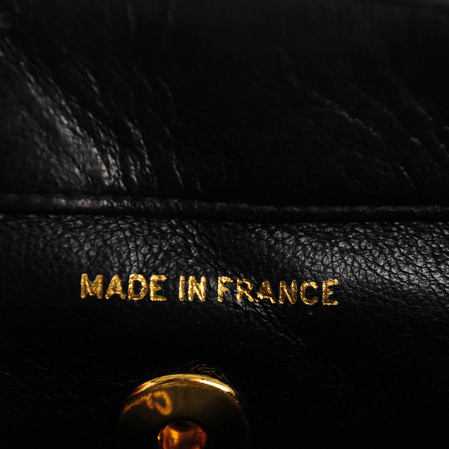 Lambskin Quilted Flap Shoulder Bag Black