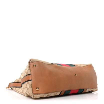 Gucci Monogram Web Medium Rania Top Handle Bag Sand 4 of 10