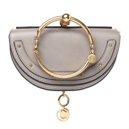 Chloe Calfskin Small Nile Bracelet Minaudiere Bag Motty Grey 1 of 14