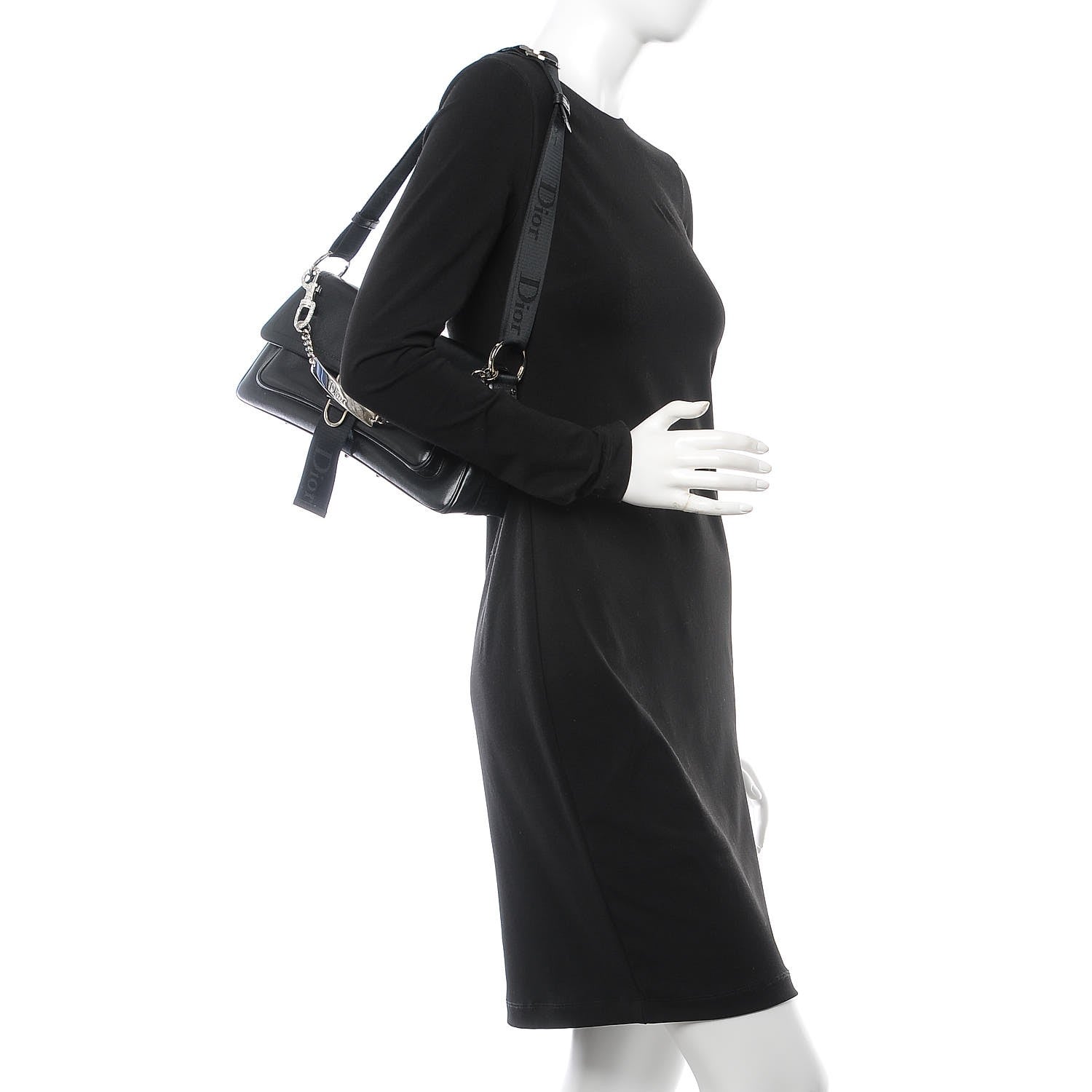 Christian Dior Coated Canvas Crystal Hardcore Bag Black 2 of 9