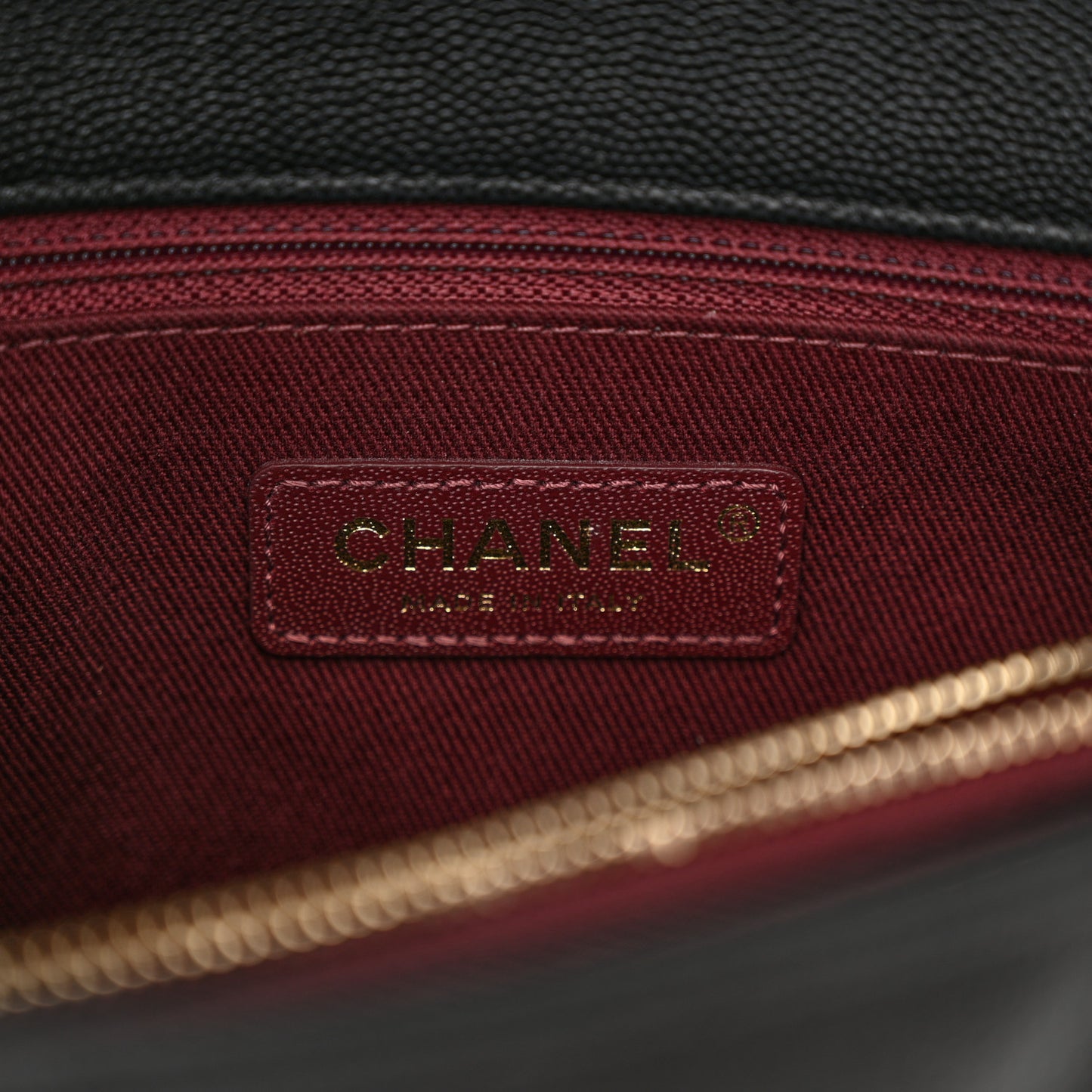 Caviar Quilted Small Coco Handle Flap Black