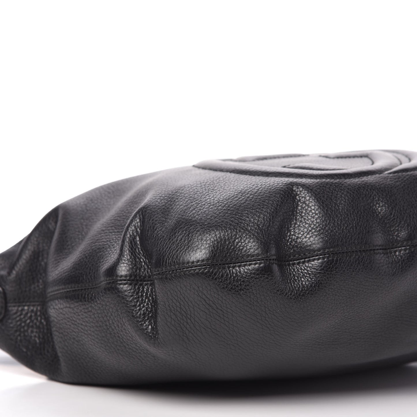 Pebbled Calfskin Medium Soho Hobo Black