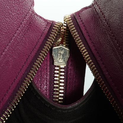Saint Laurent Sheepskin Medium Cabas ChYc Black Cherry 8 of 10