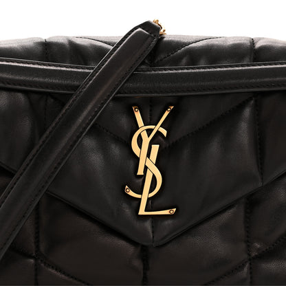 Saint Laurent Lambskin Quilted Small Loulou Puffer Monogram Chain Satchel Black 8 of 13
