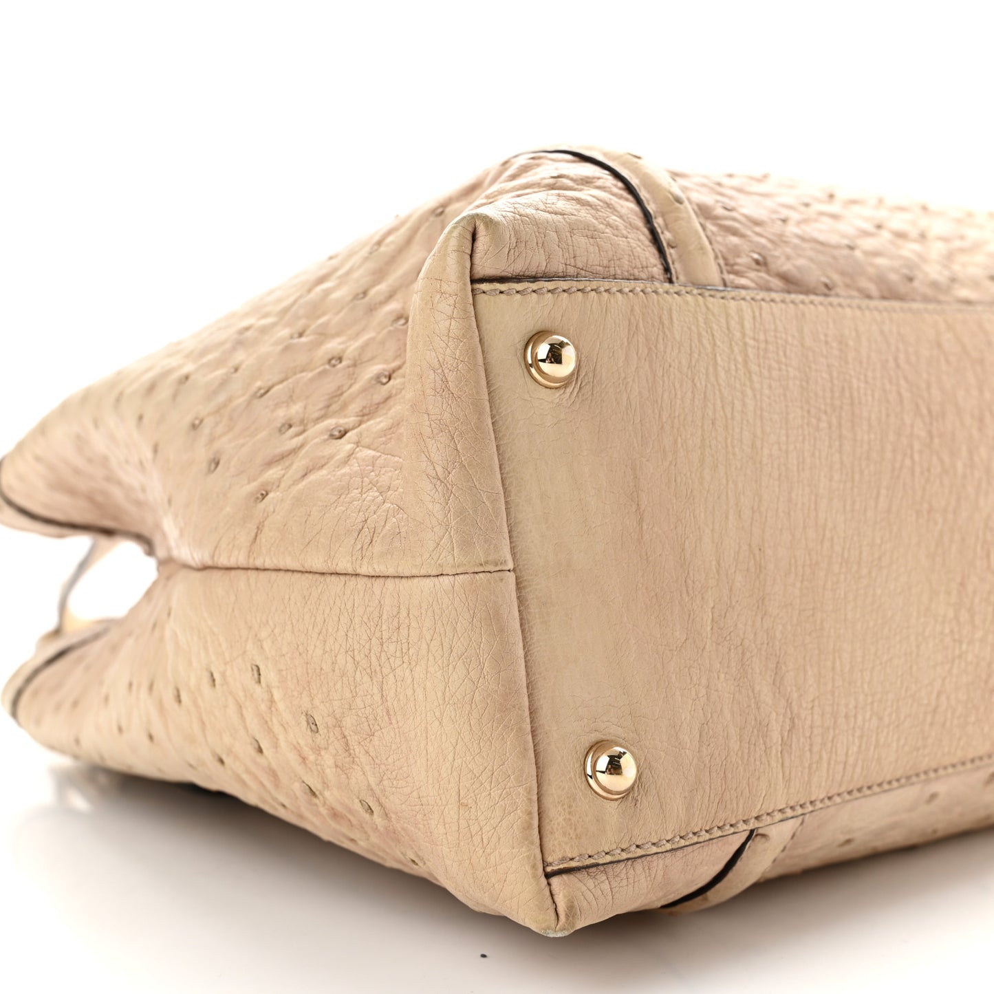 Ostrich Medium Britt Tote Beige