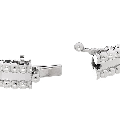 Van Cleef & Arpels 18K White Gold Diamond Perlee Sweet Clovers Bracelet XS 3 of 5