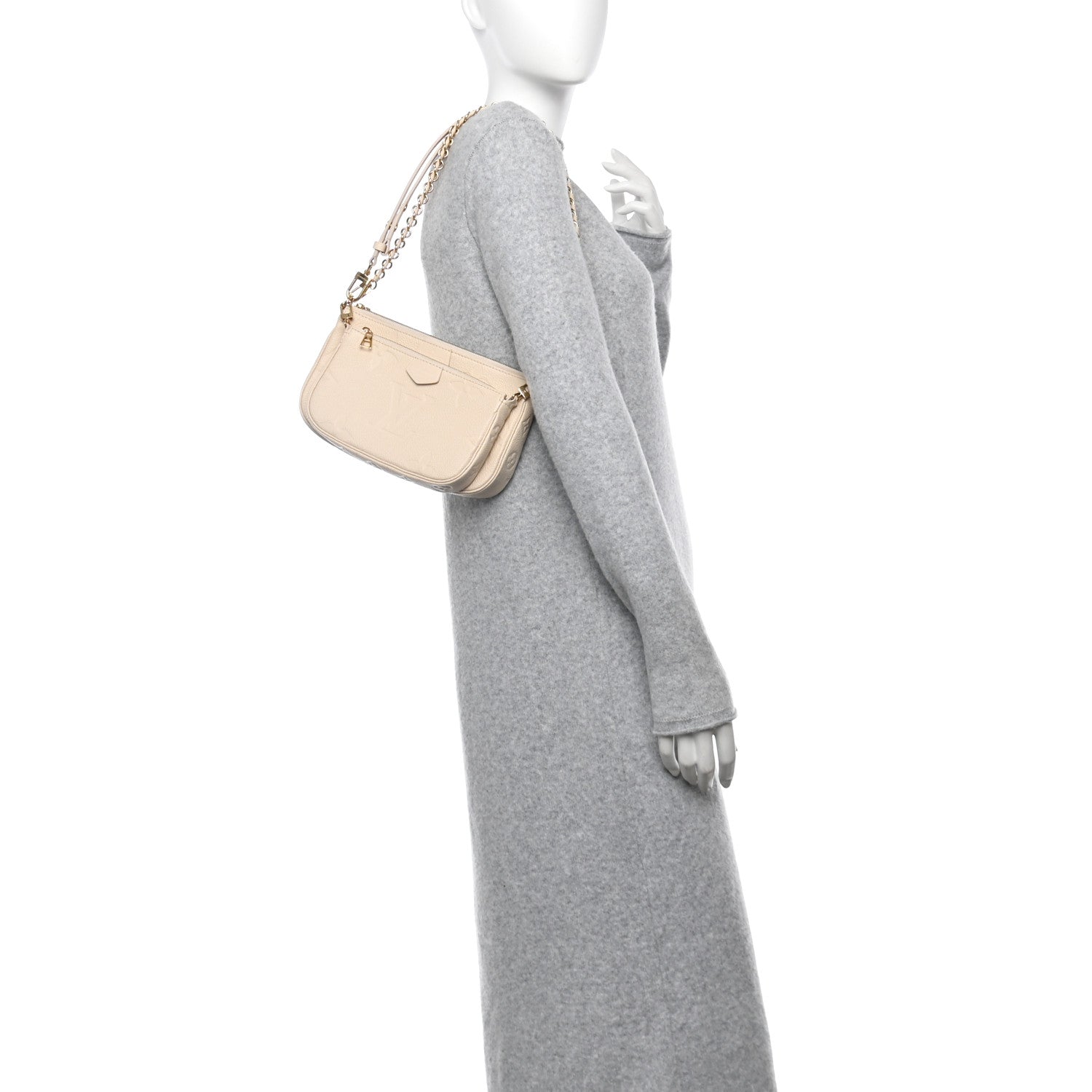 Louis Vuitton Empreinte Monogram Giant Multi Pochette Accessories Cream 2 of 11