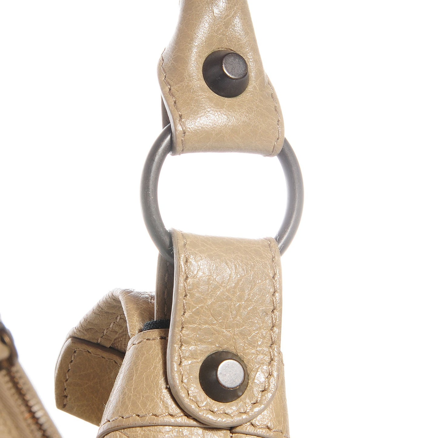 Agneau Classic Hardware Day Hobo Latte Beige