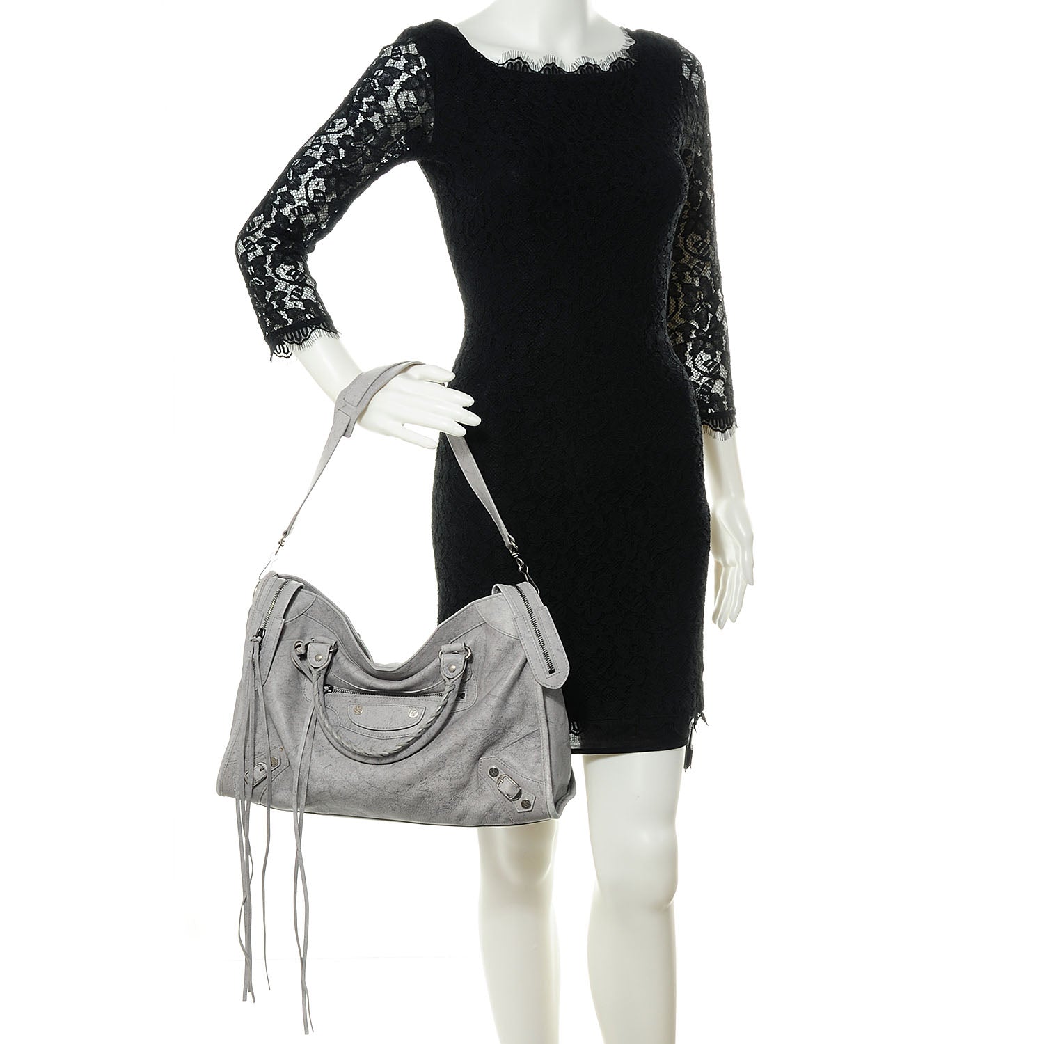 Balenciaga Agneau Marble Hardware City Grey 2 of 9