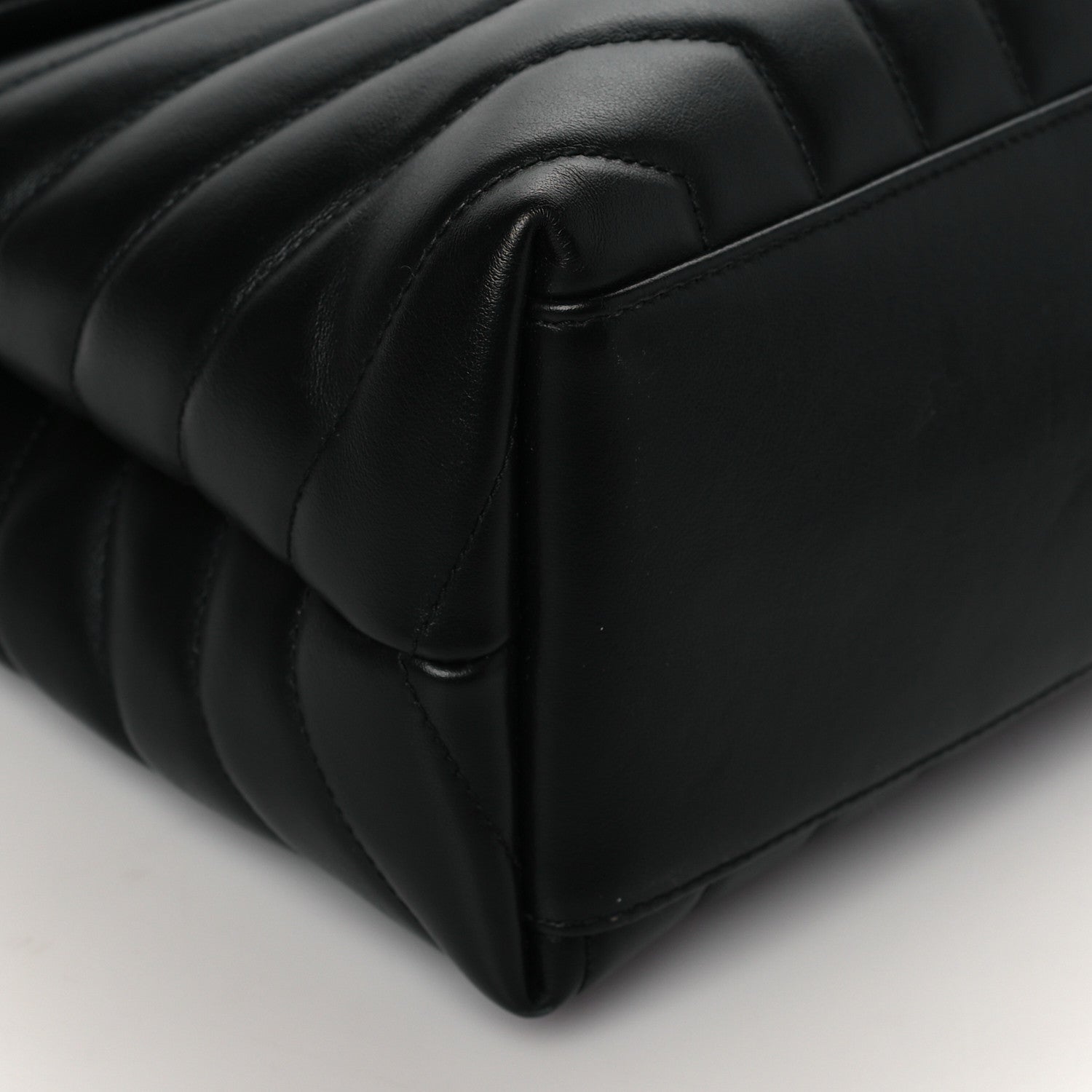 Saint Laurent Calfskin Y Quilted Monogram Medium Loulou Chain Satchel Black 8 of 9