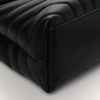 Saint Laurent Calfskin Y Quilted Monogram Medium Loulou Chain Satchel Black 8 of 9