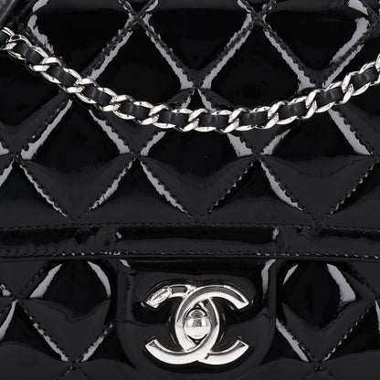 Chanel Patent Quilted Small Coco Shine Flap Black 8 of 10