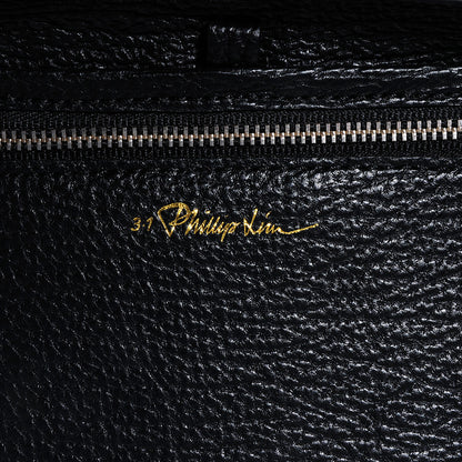 3.1 Phillip Lim 3.1 Calfskin Fur Mini Studded Satchel Black 6 of 10