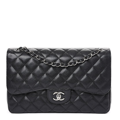 Chanel Caviar Quilted Jumbo Double Flap Black 1 of 12