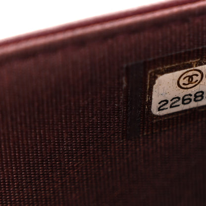 Chanel Sheepskin Quilted Mademoiselle Vintage Wallet On Chain WOC Burgundy 8 of 13