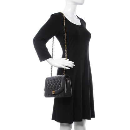 Chanel Lambskin Quilted Medium Single Flap Black 2 of 9