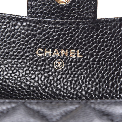 Chanel Caviar Quilted Flap Card Holder Black 6 of 9