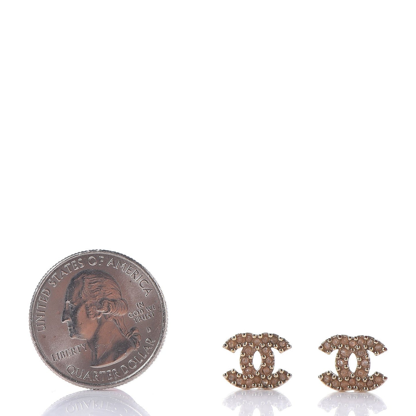 Crystal CC Earrings Gold