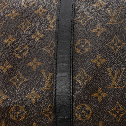 Louis Vuitton Monogram Macassar Keepall Bandouliere 55 11 of 13