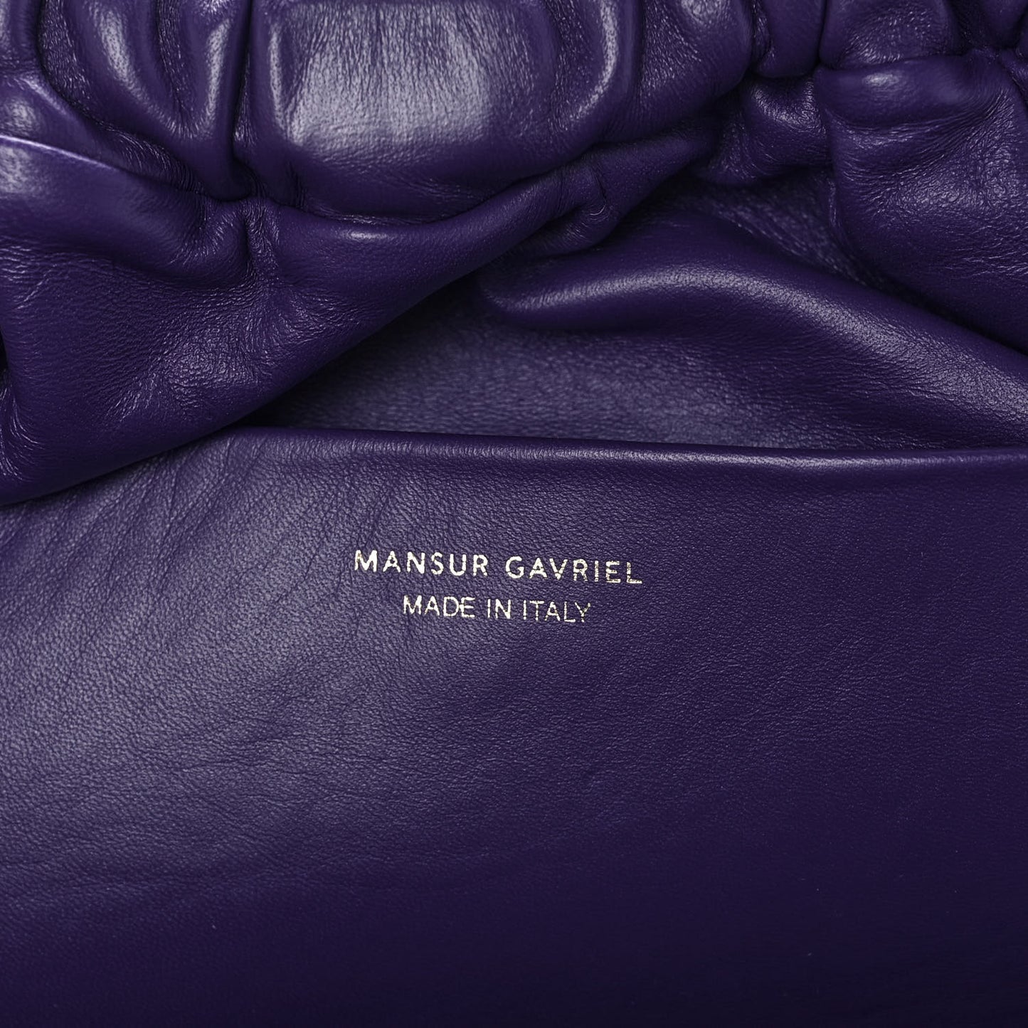 Lambskin Cloud Clutch Viola