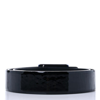 Chanel Patent Plexiglass CC Boy Belt 90 36 Black Blue 2 of 8