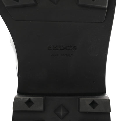 Hermes Glossed Calfskin First Oxford 37.5 Black 6 of 9