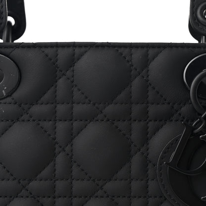 Christian Dior Ultra Matte Calfskin Cannage Large Lady Dior Black 8 of 10