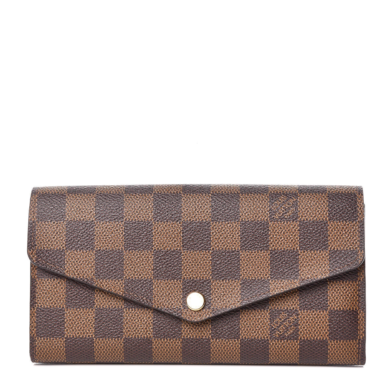 Louis Vuitton Damier Ebene Sarah Wallet NM Rose Ballerine 1 of 7