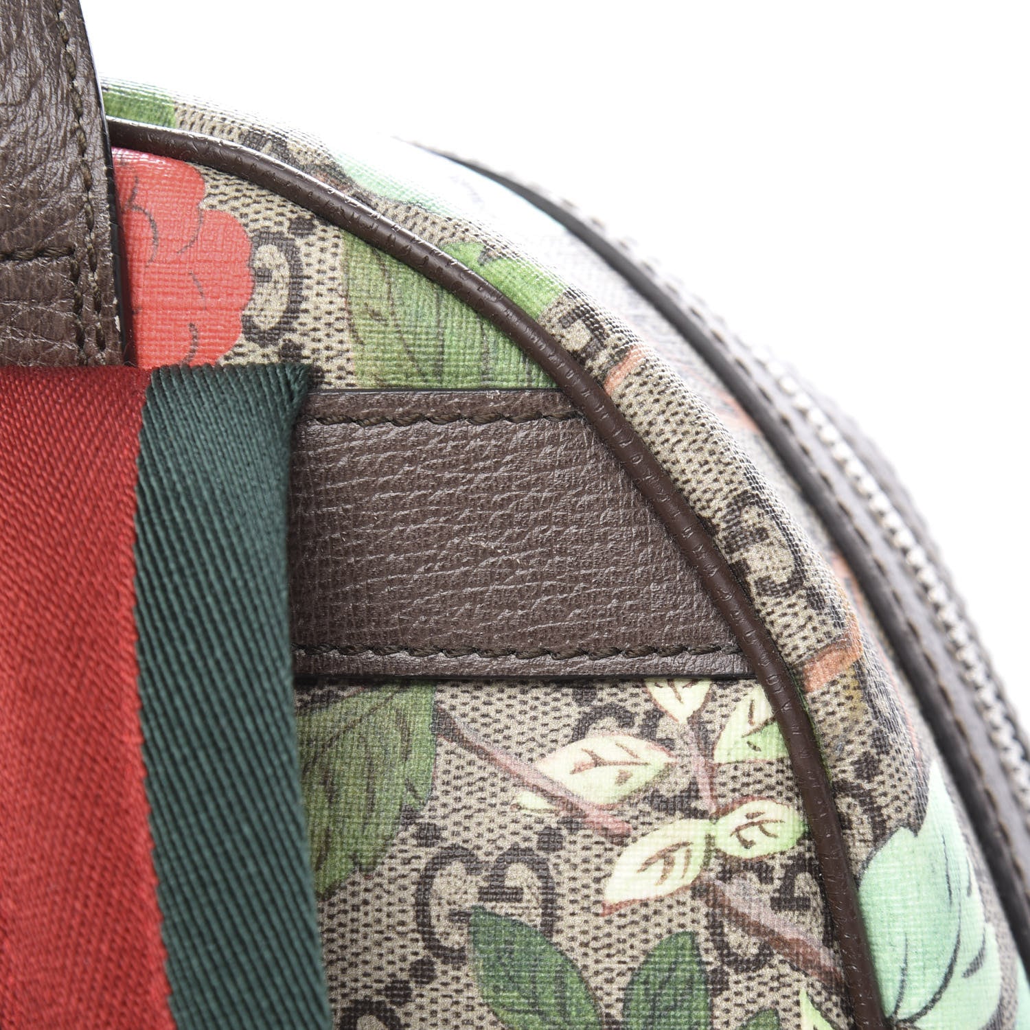 Gucci GG Supreme Monogram Tian Web Small Day Backpack Beige Multicolor New Acero 12 of 17