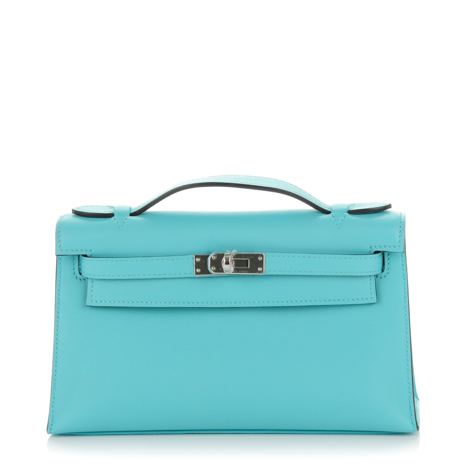 Hermes Swift Kelly Pochette Clutch Bleu Atoll 1 of 17