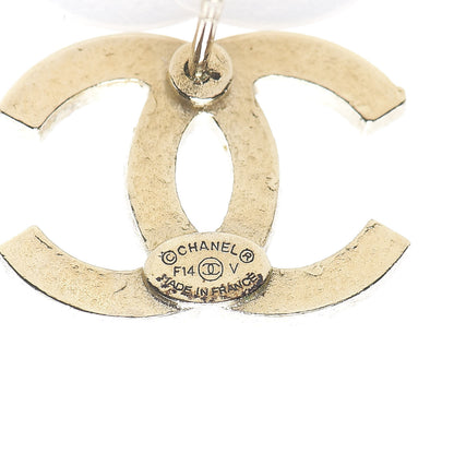 Chanel Crystal CC Earrings Gold 4 of 5