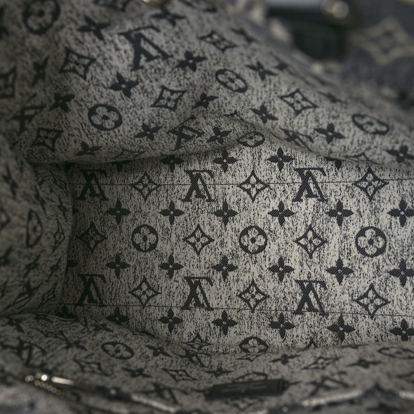 Monogram Jacquard Denim Onthego MM Black