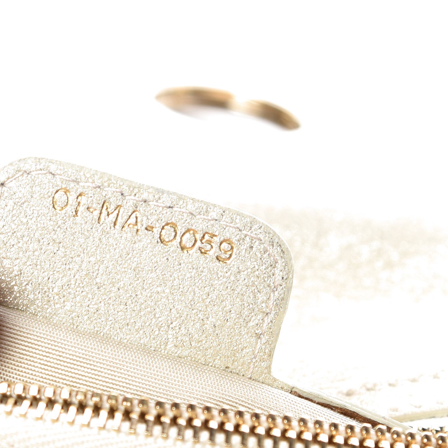 Metallic Lambskin Cannage Small Rendezvous Flap Gold