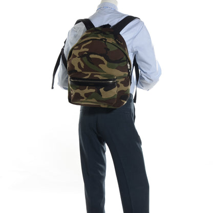 Saint Laurent Canvas Camouflage Print Hunting Backpack Khaki 2 of 7