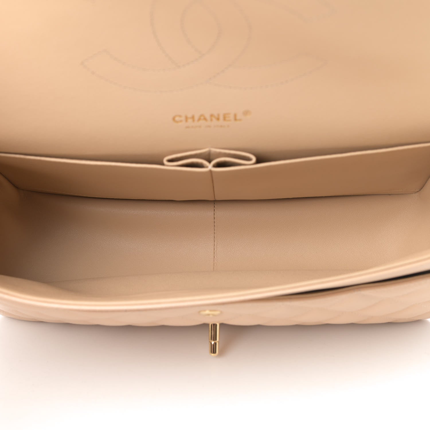 Chanel Caviar Quilted Jumbo Double Flap Beige Clair 4 of 4