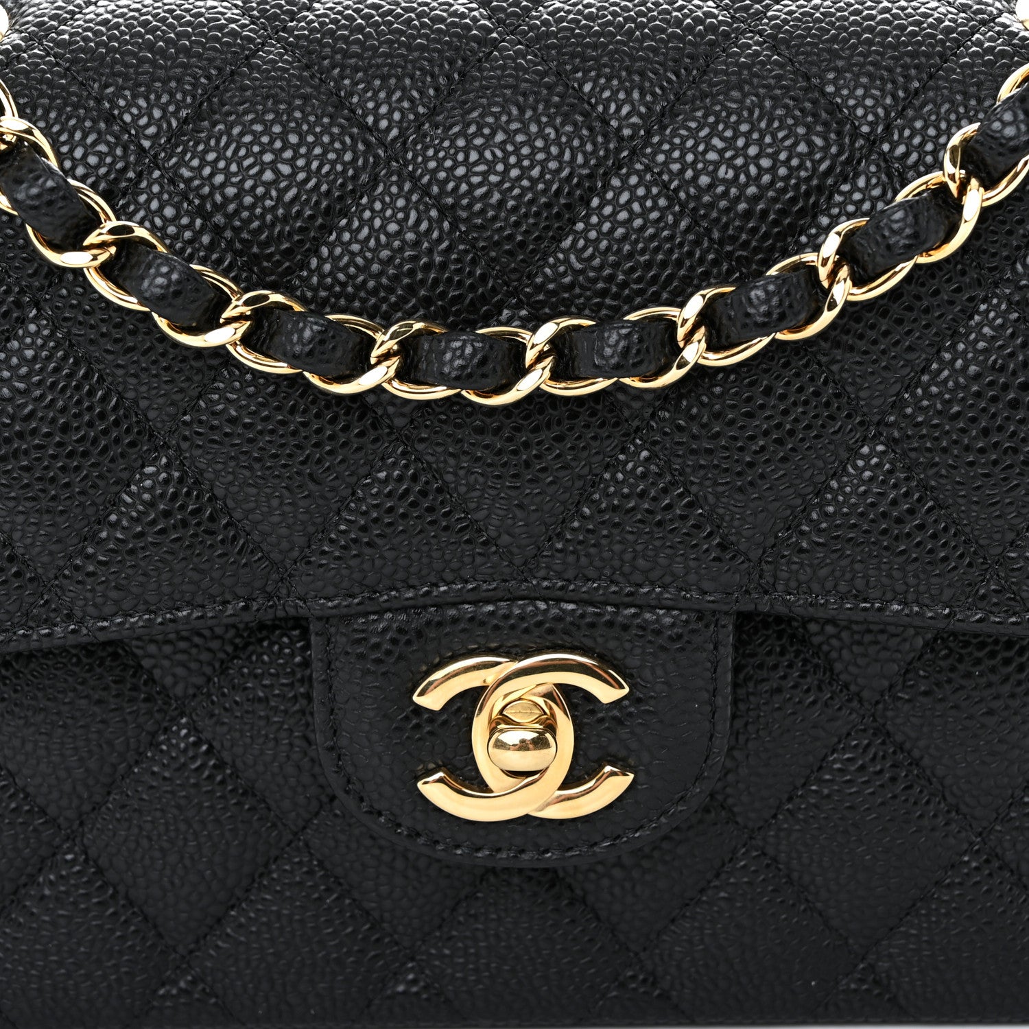 Chanel Caviar Quilted Small Double Flap Black 8 of 10