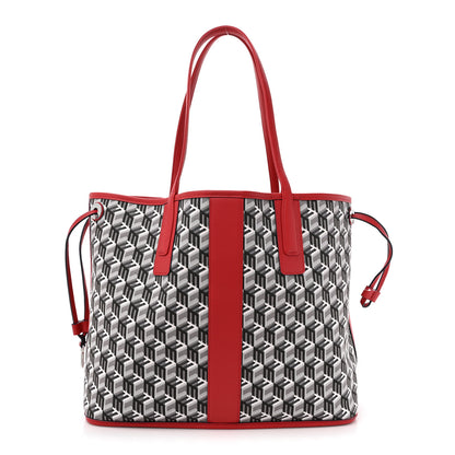 MCM Visetos Medium Liz Reversible Shopper Tote Candy Red 4 of 17