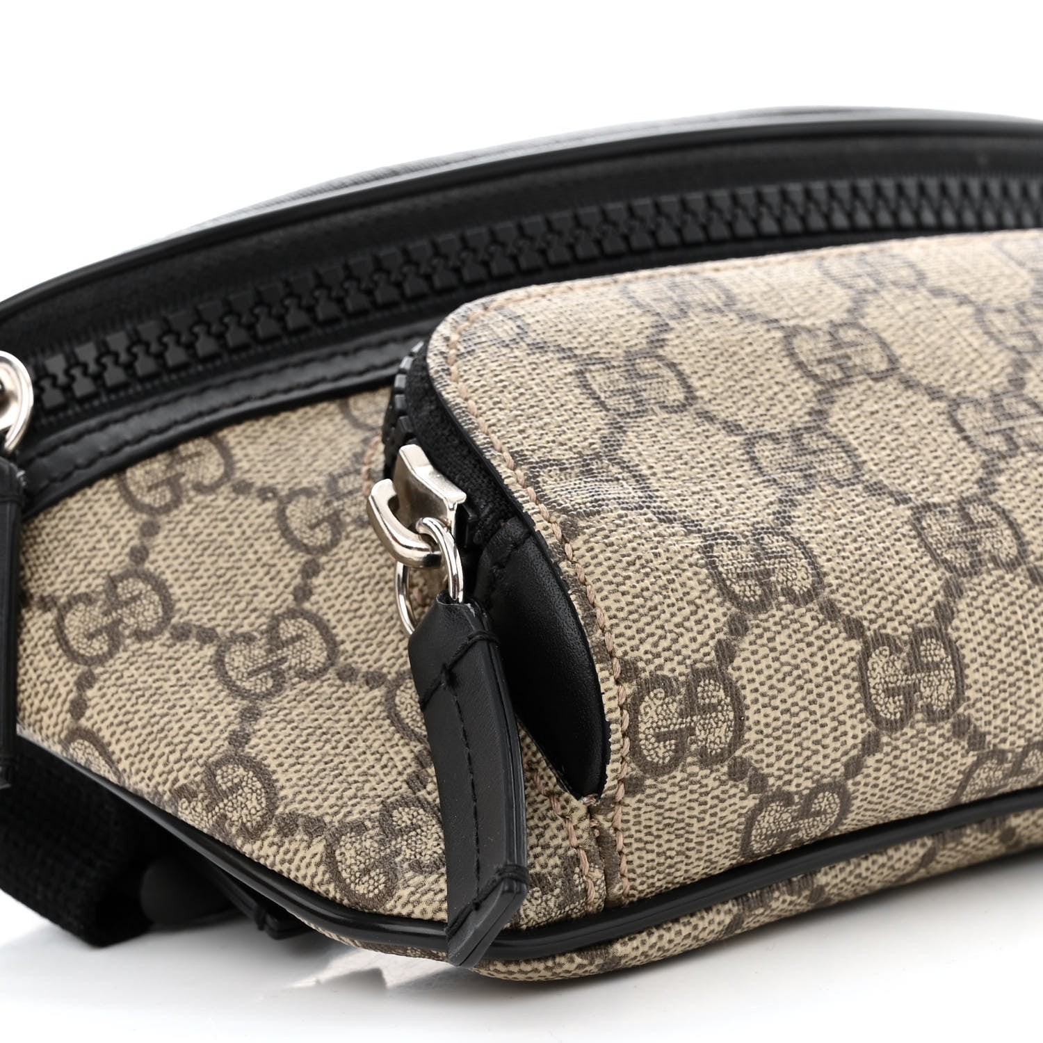 Gucci GG Supreme Monogram Belt Bag Black 10 of 13