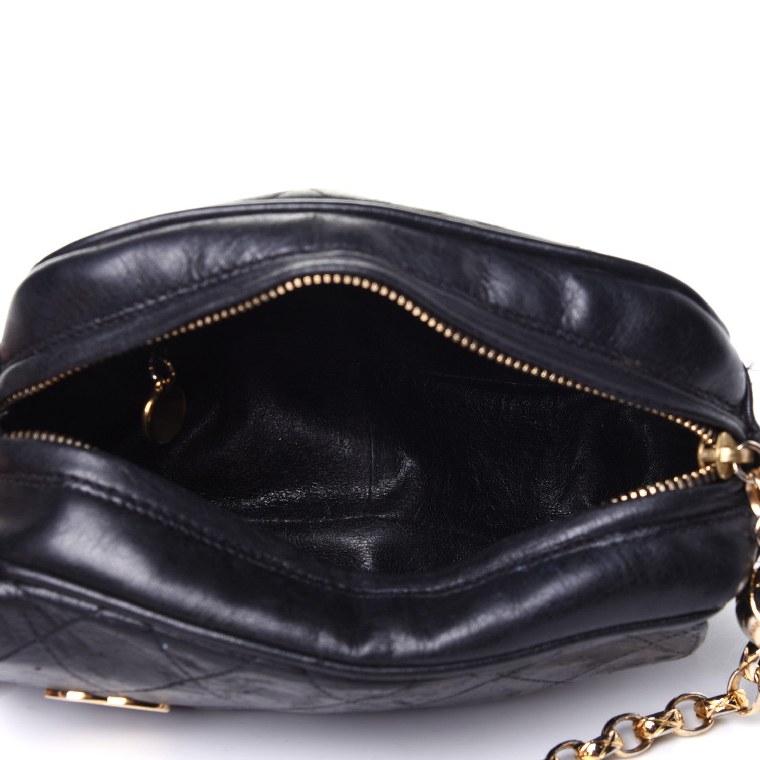 Chanel Lambskin Quilted Flap Camera Case Black 5 of 11