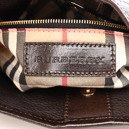 Burberry Grainy Calfskin Willenmore Hobo Dark Chocolate 6 of 11