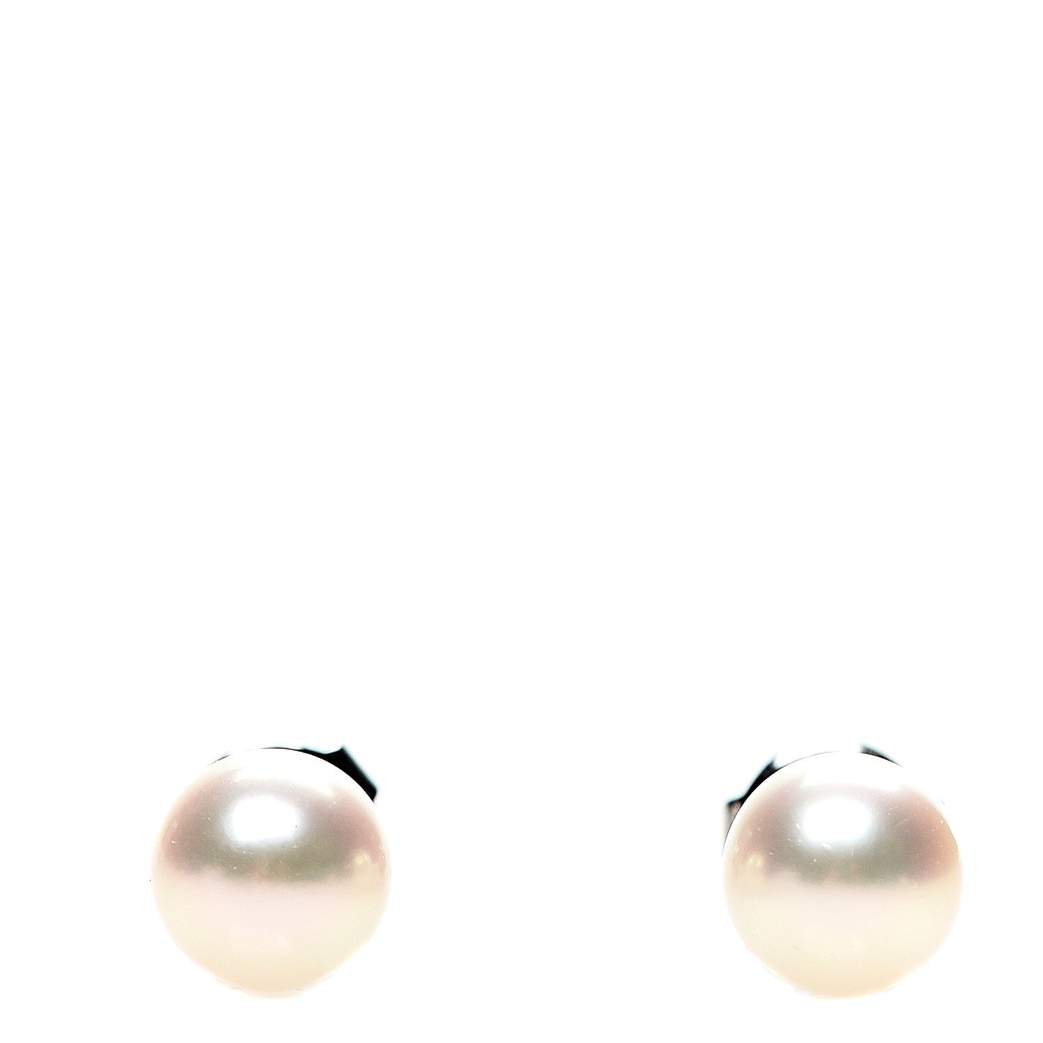 Mikimoto 18K White Gold Akoya Pearl 7mm Stud Earrings 1 of 4
