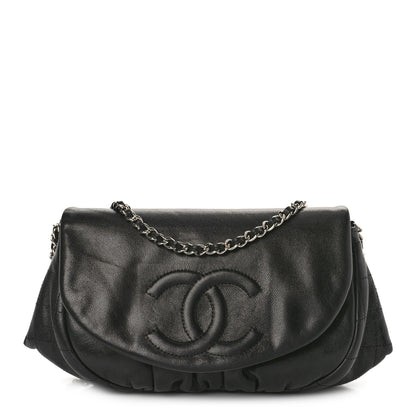 Chanel Lambskin Half Moon Wallet On Chain WOC Black 1 of 9