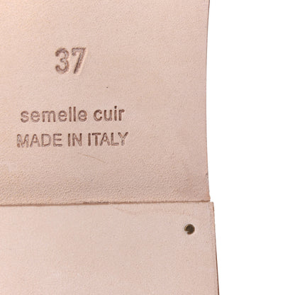 Hermes Box Calfskin Oran Sandals 37 Gold 10 of 13