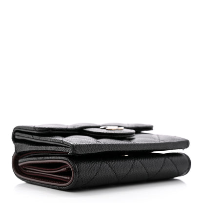 Chanel Caviar Quilted Double Flap Wallet Black 4 of 12