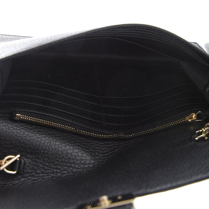 Gucci Dollar Calfskin Interlocking G Chain Wallet Black 5 of 8