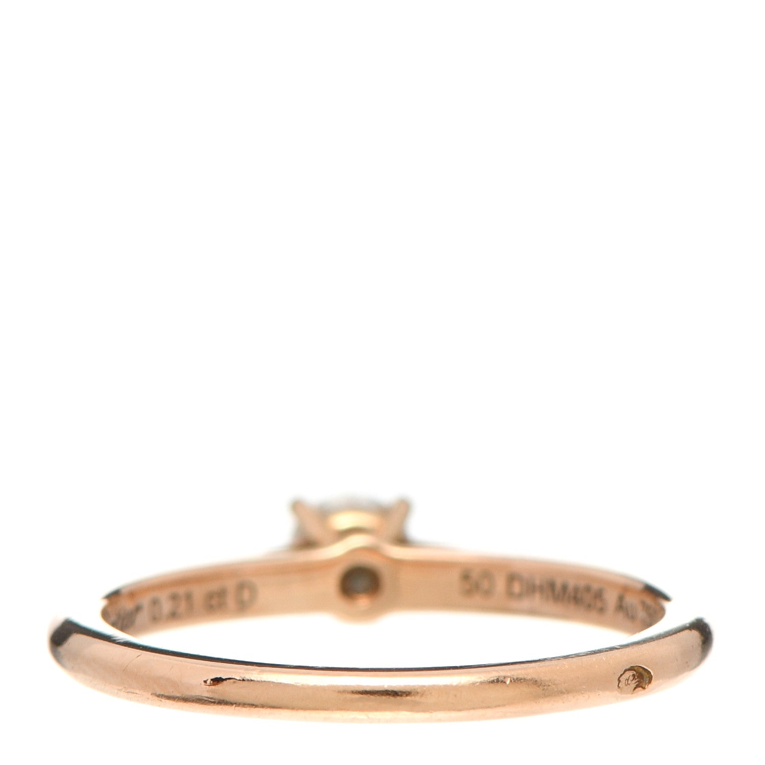 Cartier 18K Pink Gold Diamond .21ct 1895 Solitaire Engagement Ring 50 5.25 3 of 6