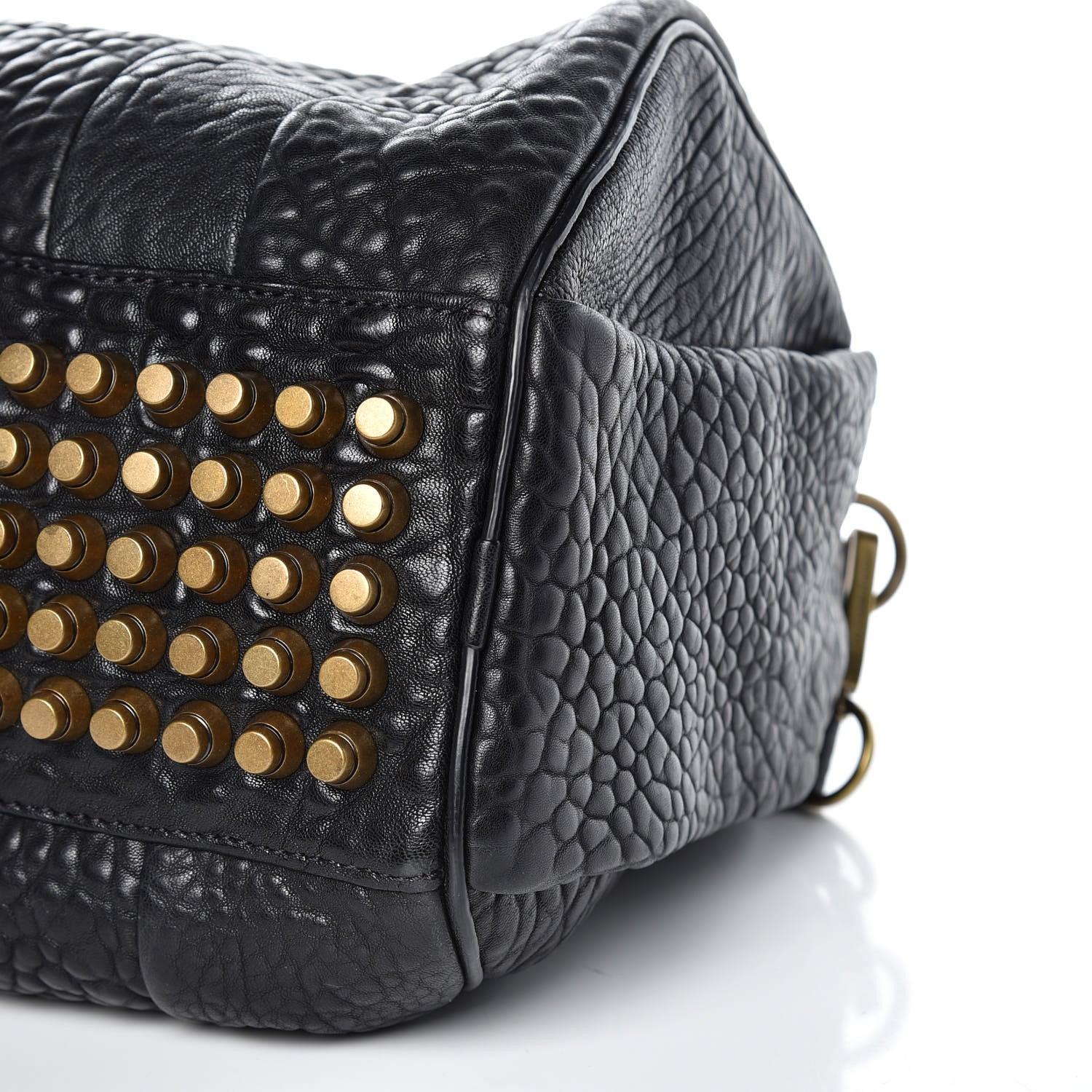Alexander Wang Pebbled Lambskin Rocco Black Antique Brass Hardware 8 of 11