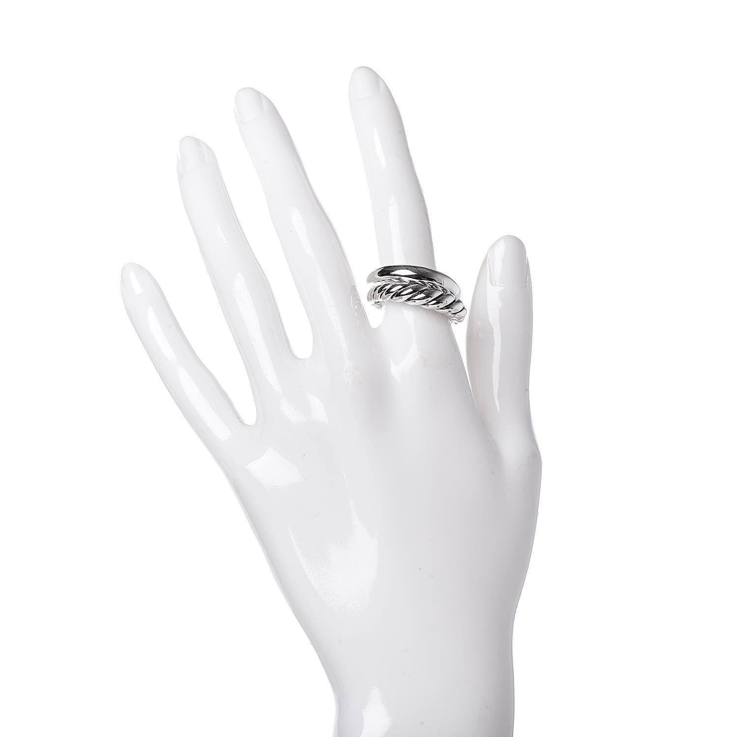 David Yurman Sterling Silver 5mm Pure Form Set of 2 Stack Rings 57 8 3 of 6