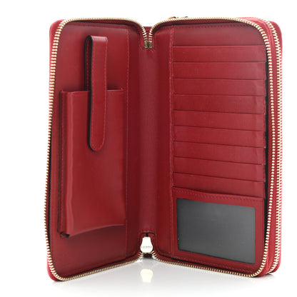 Gucci Guccissima Signature Travel Document Case Hibiscus Red 4 of 8